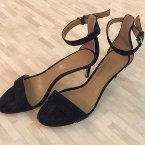 Ann Taylor navy suede heels